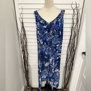 Almost New-INC Woman Collection Sleeveless Floral Flowy Dress Size: 1X